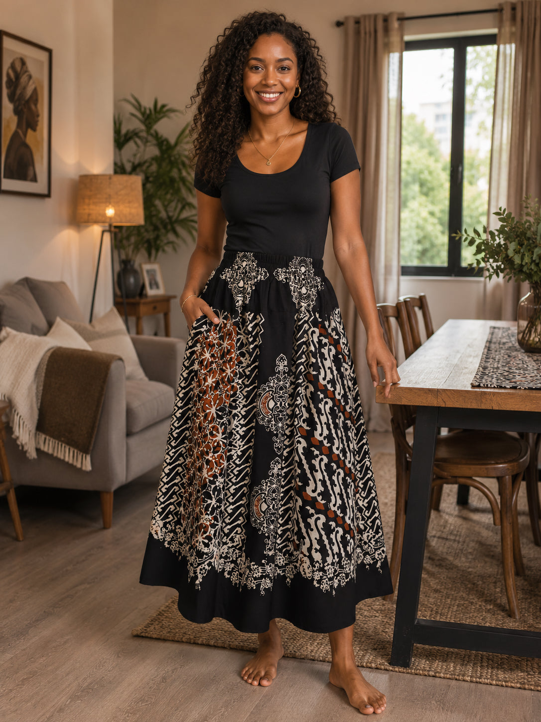 Rok Cap Panjang Batik 7/8 Skirt