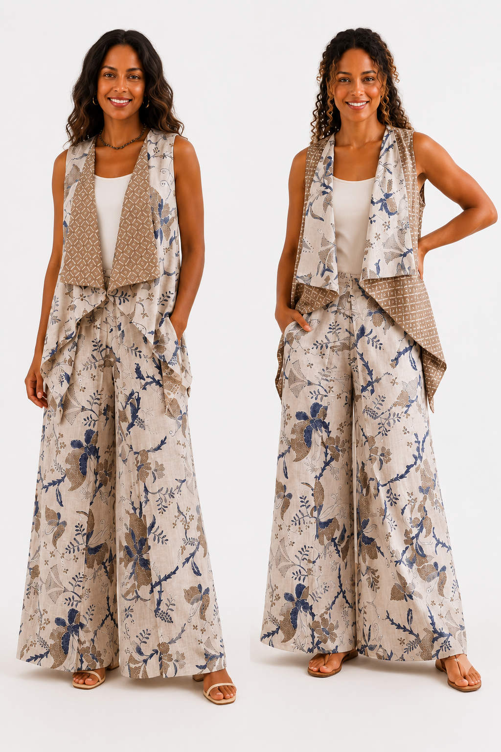 Stelan Batik Reversible Outer Singlet & Pants