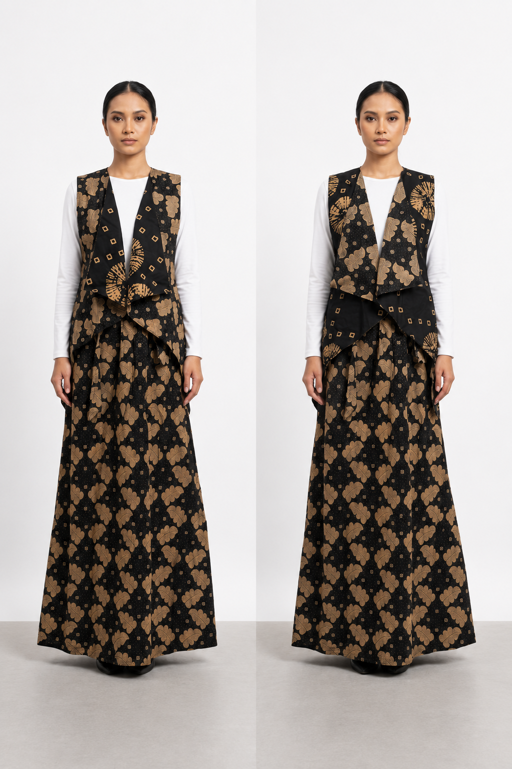 Stelan Batik Reversible Outer Singlet & Skirt