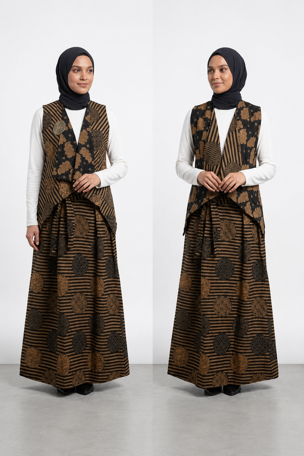 Stelan Batik Reversible Outer Singlet & Skirt