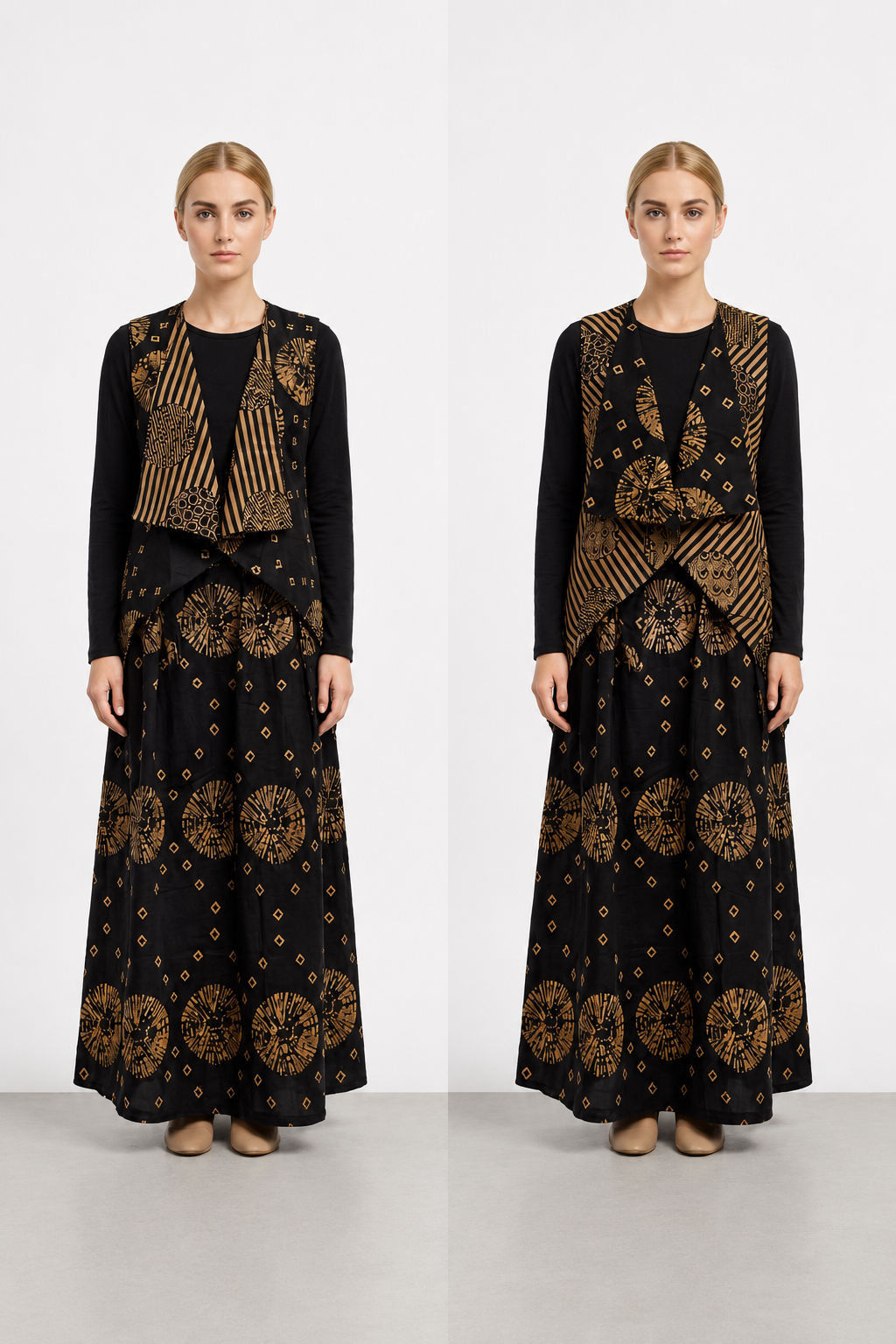 Stelan Batik Reversible Outer Singlet & Skirt