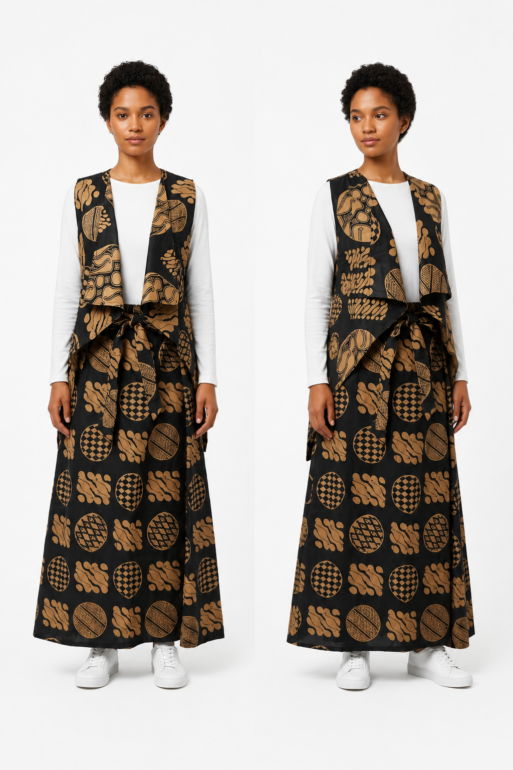 Stelan Batik Reversible Outer Singlet & Skirt