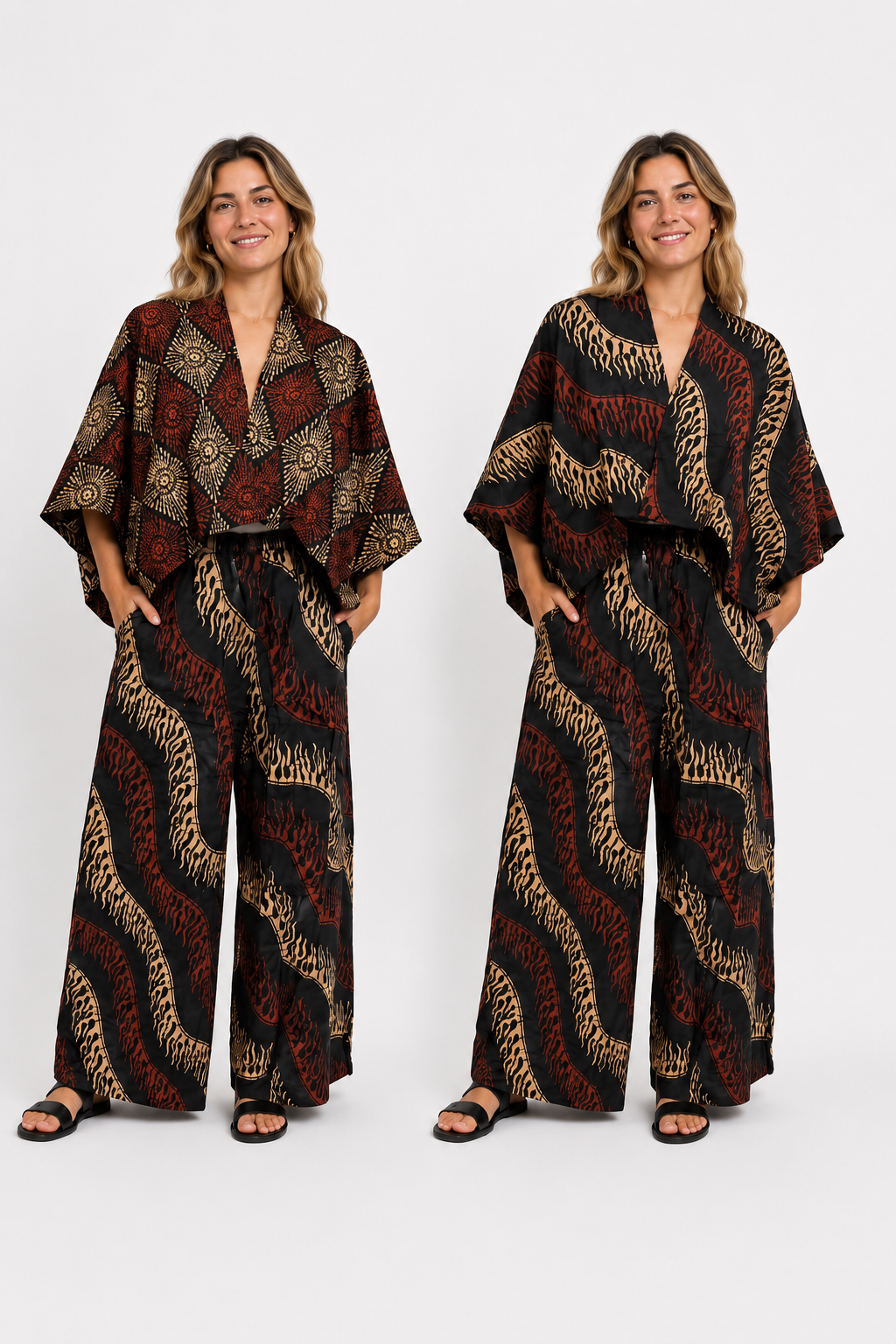 Stelan Batik Reversible Outer Kotak & Pants
