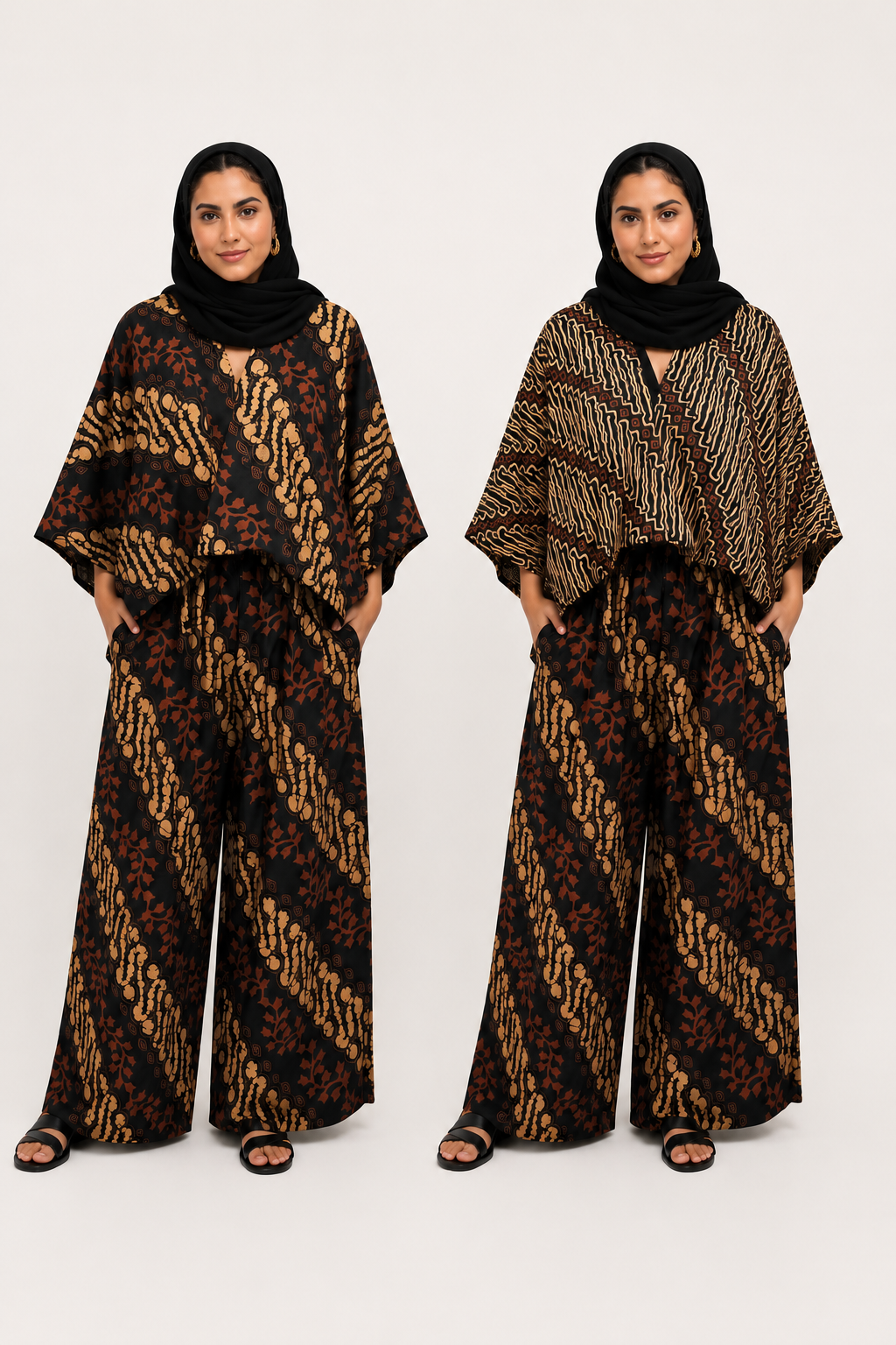Stelan Batik Reversible Outer Kotak & Pants