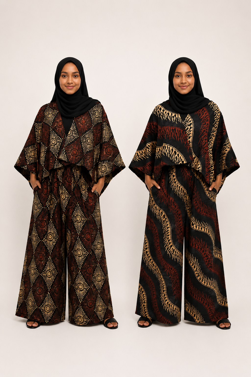 Stelan Batik Reversible Outer Kotak & Pants