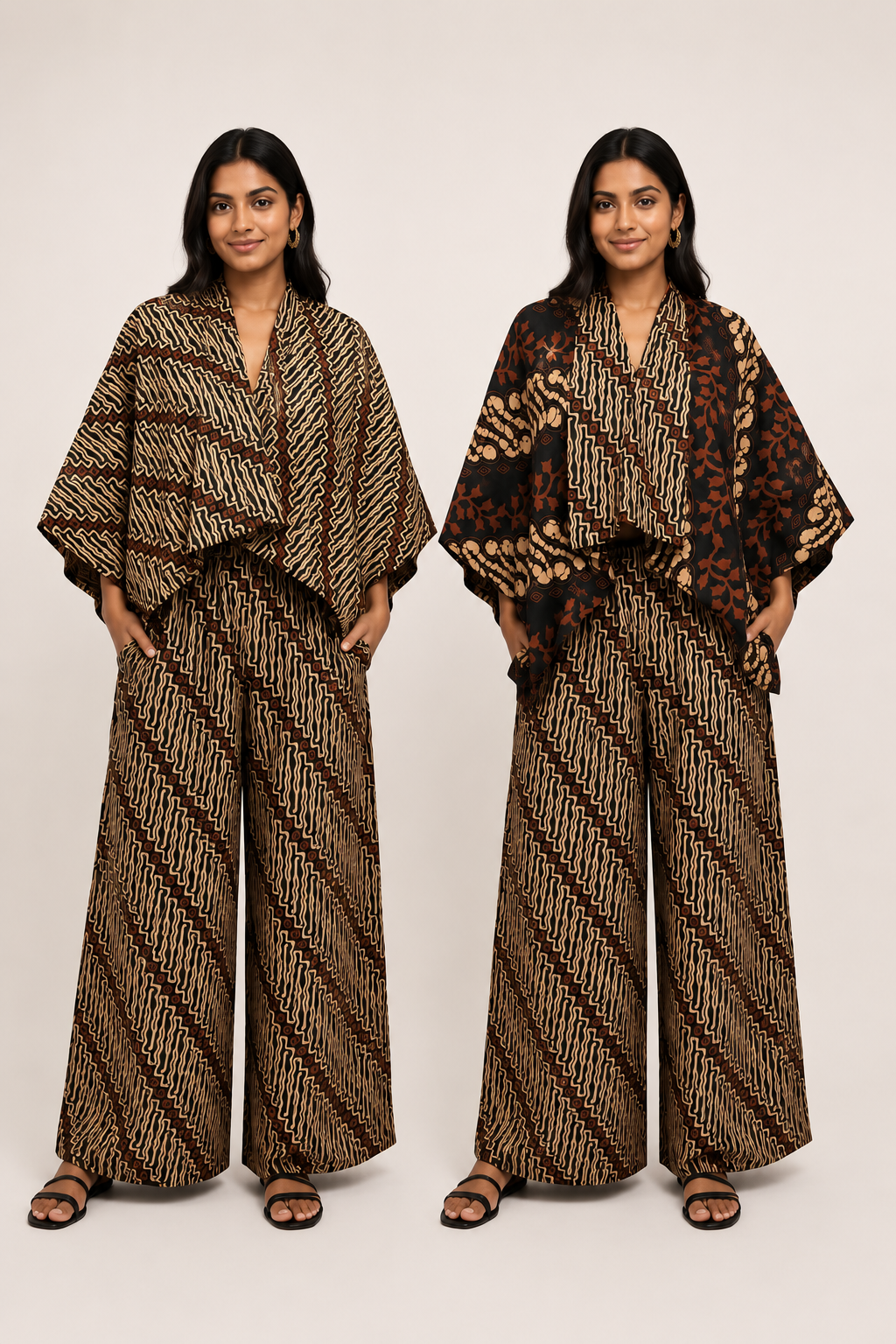 Stelan Batik Reversible Outer Kotak & Pants