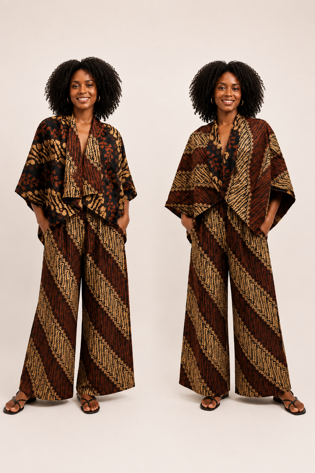 Stelan Batik Reversible Outer Kotak & Pants
